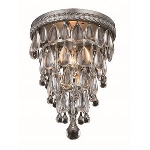 Elegant Lighting Nordic 9&quot Royal Crystal Flush Mount