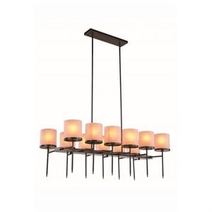 Elegant Lighting Bradford 23&quot 12 Light Chandelier in Bronze