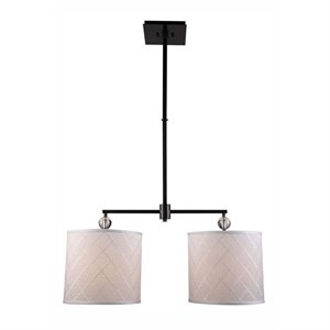 Elegant Lighting Gemma 12&quot 2 Light Pendant Lamp in Bronze