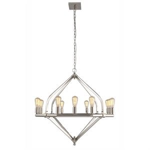 Elegant Lighting Illumina 39&quot 12 Light Chandelier in Polished Nickel