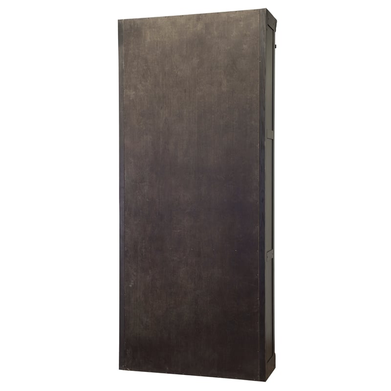 Martin Furniture Toulouse Traditional Metal and Wood Bookcase in Black