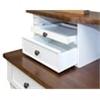 Martin Furniture Durham Rustic Wood Hutch With Drawers Storage Hutch White