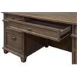Martin Furniture Carson Double Pedestal Executive Writing Table Office Desk Gray