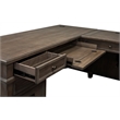 Martin Furniture Carson Wood L-Desk & Return Writing Table Office Desk Gray
