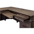 Martin Furniture Carson Wood L-Desk & Return Writing Table Office Desk Gray