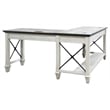 Martin Furniture Hartford Contemporary Wood L-Shaped Desk in Weathered White