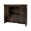 Executive Hutch With Wood Doors Two Drawers Fully Assembled Brown