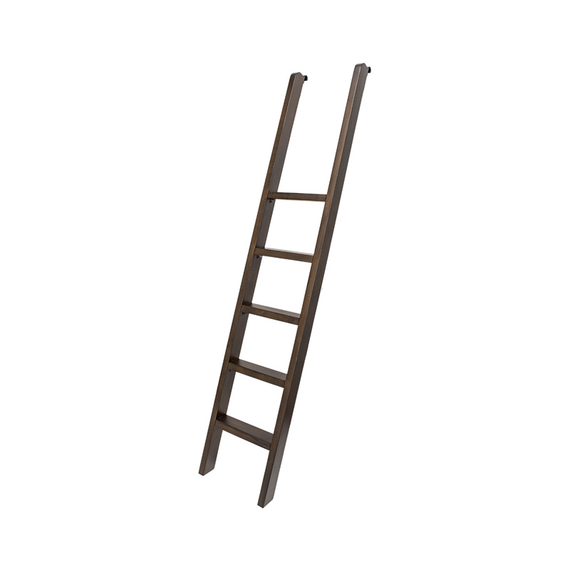 Martin Furniture  Executive Bookcase Wall With Wood Ladder in Brown