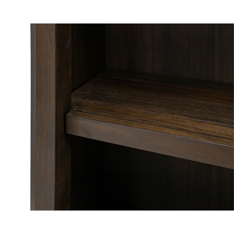 Martin Furniture  Executive Bookcase Wall With Wood Ladder in Brown