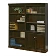 Fulton Executive Wood Bookcase With Doors Office Storage Cabinet Office Brown