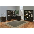 Fulton Executive Wood Bookcase With Doors Office Storage Cabinet Office Brown