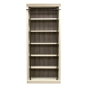 Martin Furniture Toulouse 8&quot Tall Wood Storage Organizer Bookcase in White