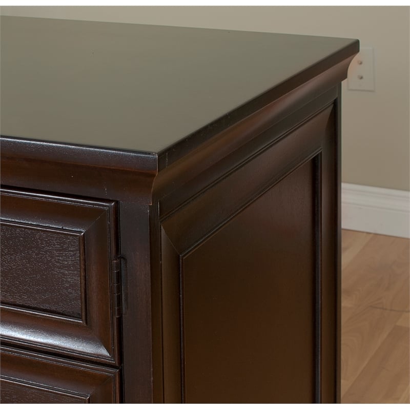 Martin Furniture Fulton Double Pedestal Desk in Espresso