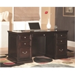 Martin Furniture Fulton Double Pedestal Desk in Espresso