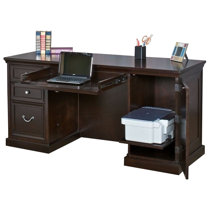 Lane Kathy Ireland Home By Martin Fulton Double Pedestal Desk In Espresso