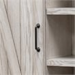 Martin Furniture Avondale 8-Shelf Wood Bookcase with Sliding Door in White