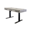 Modern Wood Laminate Office Electronic Sit Stand Desk  Concrete Gray