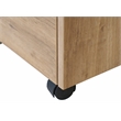 Modern Two Drawer Wood Laminate File Cabinet Fully Assembled Light Brown