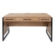 Modern Wood Laminate Office Writing Desk Storage Desk  Light Brown