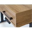 Modern Wood Laminate Office Electronic Sit Stand Desk Light Brown