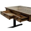 Martin Furniture Wood Electronic Sit Stand Desk Standing Desk in Brown