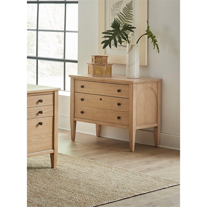 Modern Wood Lateral File Storage File Drawer Office Fully Assembled Light Brown