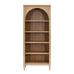 Martin Furniture Wood Open Bookcase Office Cabinet in Light Brown