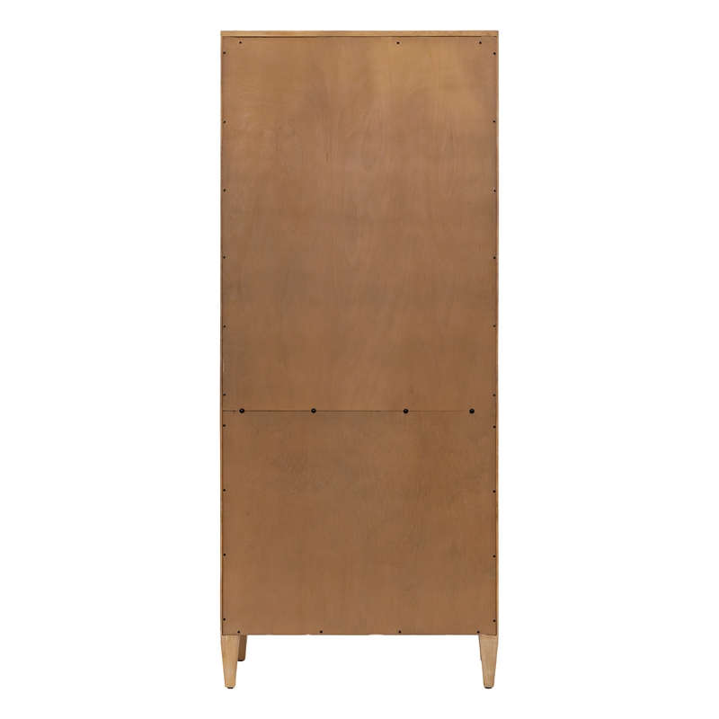 Martin Furniture Wood Open Bookcase Office Cabinet in Light Brown