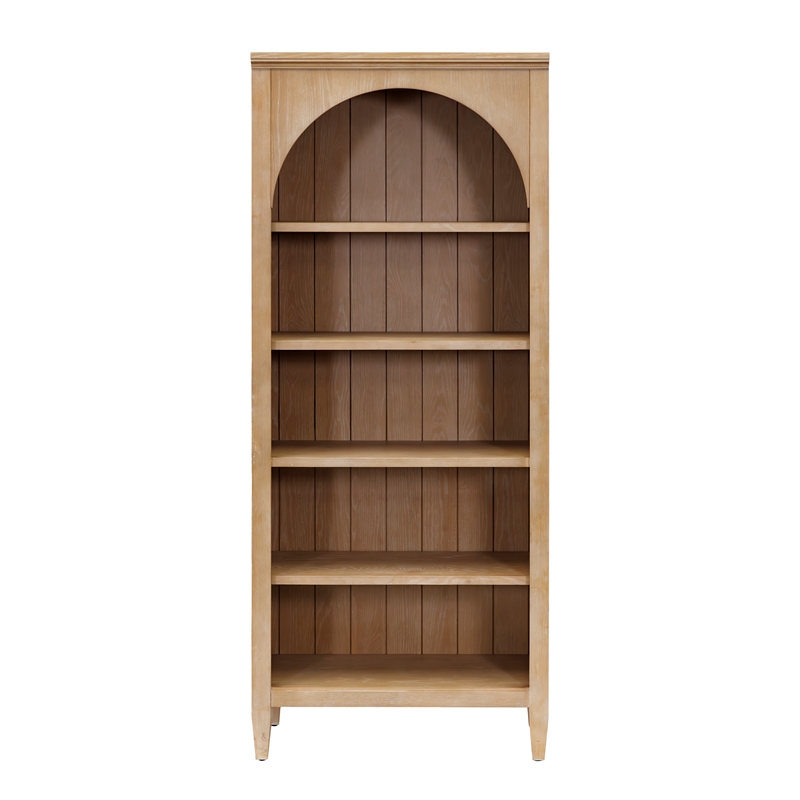 Martin Furniture Wood Open Bookcase Wall Office Cabinet Storage Bookcase Light Brown