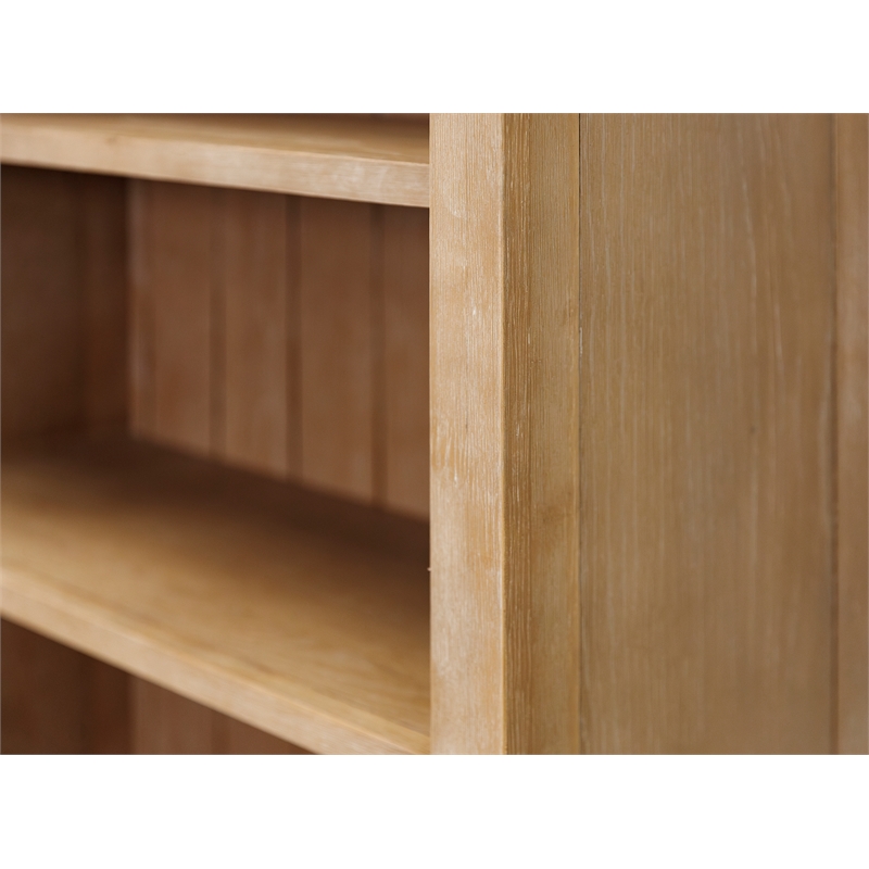 Martin Furniture Wood Open Bookcase Wall Office Cabinet Storage Bookcase Light Brown