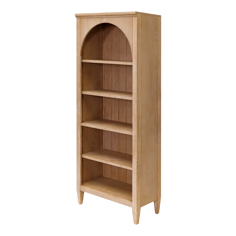 Martin Furniture Wood Open Bookcase Wall Office Cabinet Storage Bookcase Light Brown