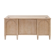 Modern Wood Double Pedestal Desk Wood Desk Fully Assembled Light Brown