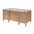 Modern Wood Double Pedestal Desk Wood Desk Fully Assembled Light Brown