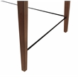 Mid-century Modern Writing Desk  Office Desk Wood Storage Desk Brown