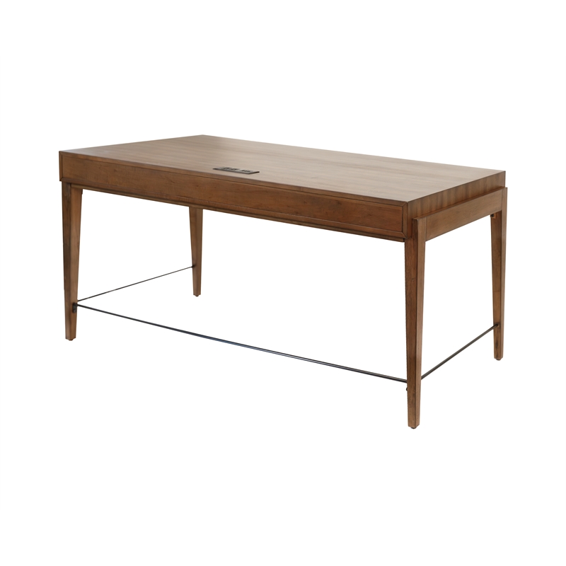 Mid-century Modern Writing Desk  Office Desk Wood Storage Desk Brown