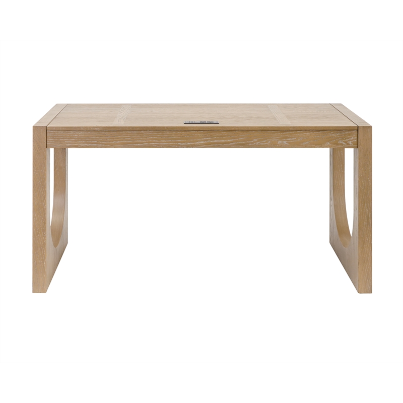 Martin Furniture Wood Writing Desk Office Desk Storage Desk Light Brown