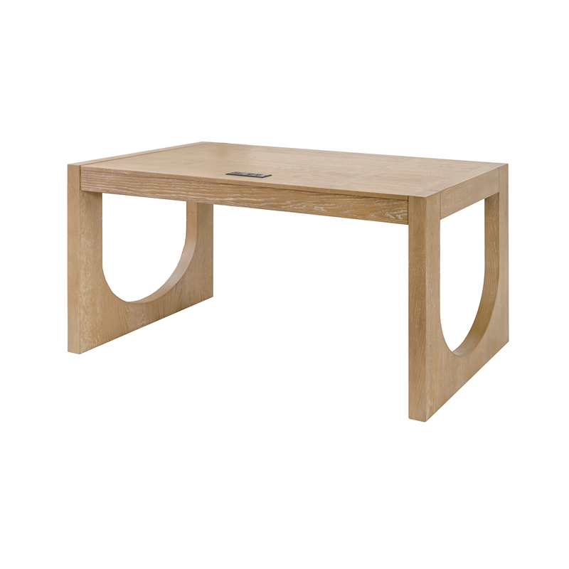 Martin Furniture Wood Writing Desk Office Desk Storage Desk Light Brown