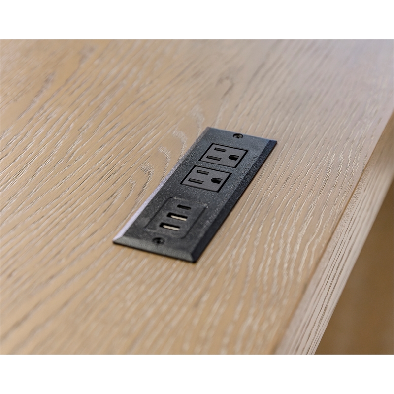 Martin Furniture Wood Writing Desk Office Desk Storage Desk Light Brown