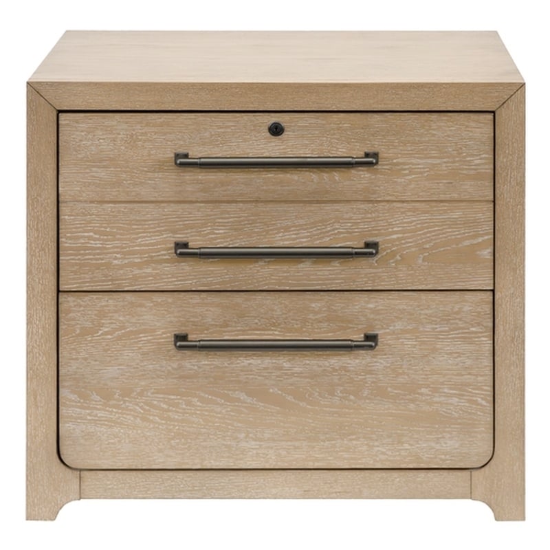 Martin Furniture Wood Lateral File Storage File Drawer in Light Brown