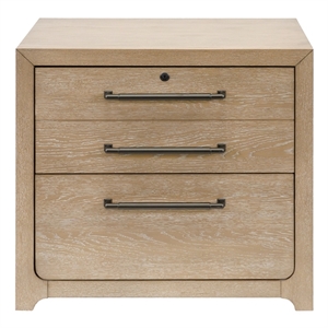 Martin Furniture Wood Lateral File Storage File Drawer in Light Brown