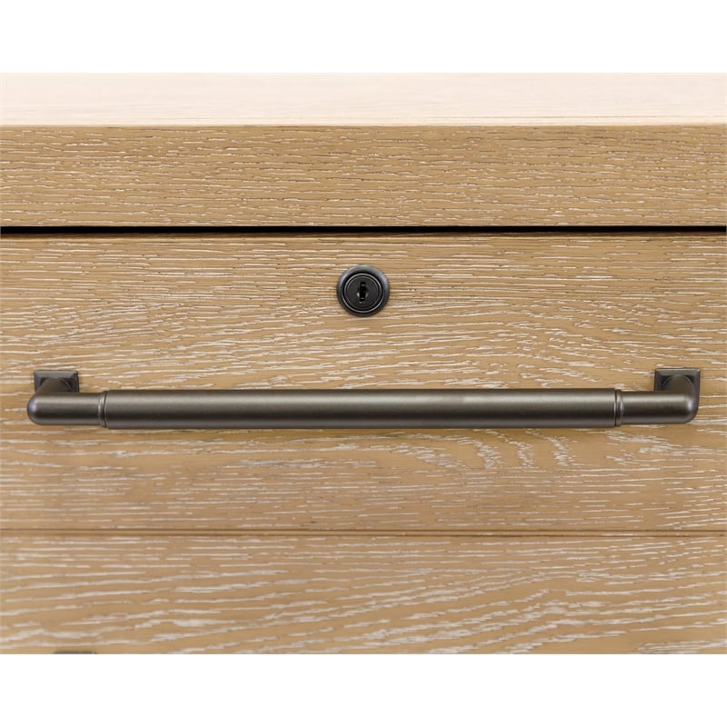 Martin Furniture Wood Lateral File Storage File Drawer in Light Brown