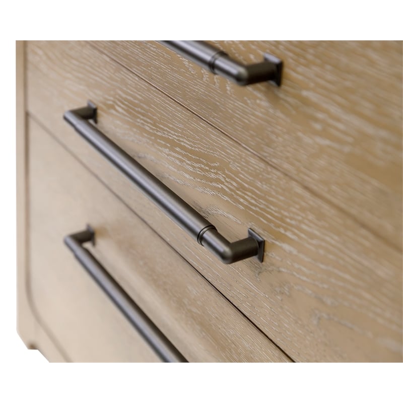Martin Furniture Wood Lateral File Storage File Drawer in Light Brown