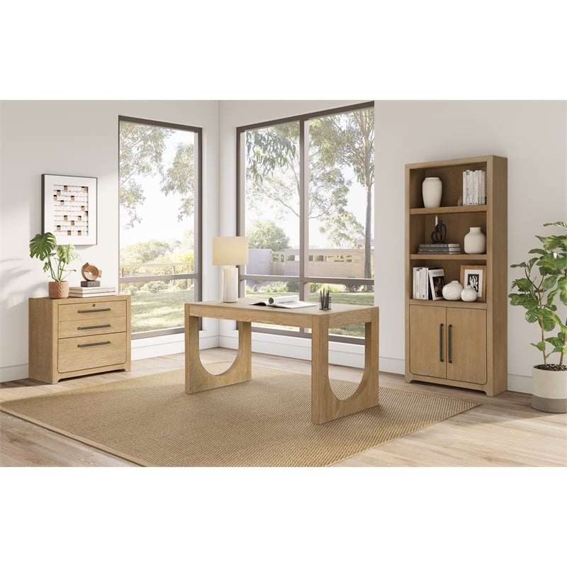 Martin Furniture Wood Lateral File Storage File Drawer in Light Brown