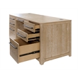 Martin Furniture Wood Double Pedestal Executive Office Desk in Light Brown