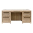 Martin Furniture Wood Double Pedestal Executive Office Desk in Light Brown