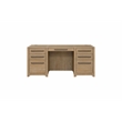 Martin Furniture Wood Double Pedestal Executive Office Desk in Light Brown