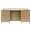 Martin Furniture Wood Double Pedestal Executive Office Desk in Light Brown