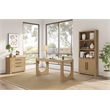 Martin Furniture Wood Bookcase with Doors Office Storage in Light Brown