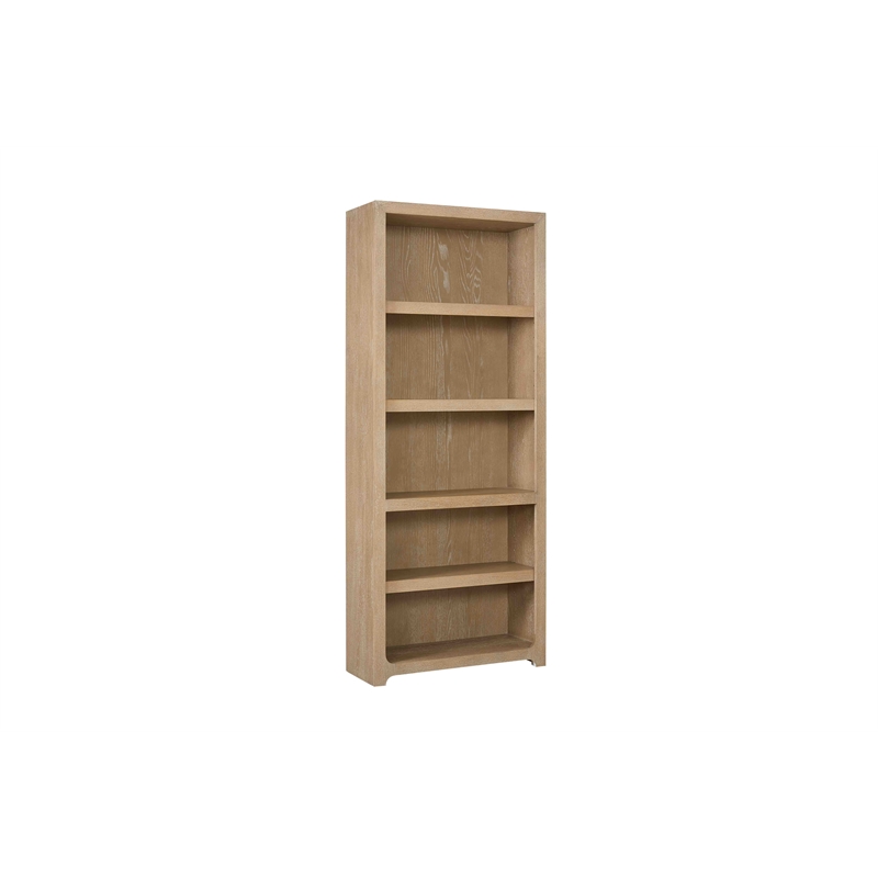 Martin Furniture Wood Open Bookcase Office Storage Shelving in Light Brown