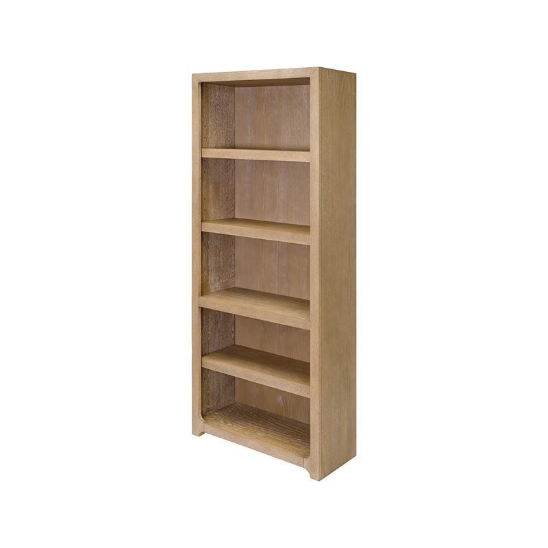 Martin Furniture Wood Open Bookcase Office Storage Shelving in Light Brown